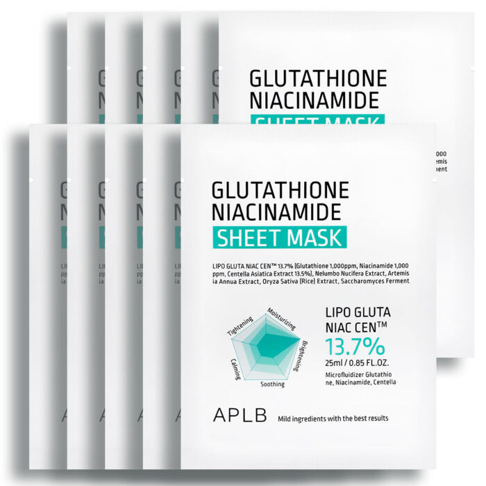 APLB Glutathioine Niacinamide Sheet Mask 25ml*10ea - Image 2