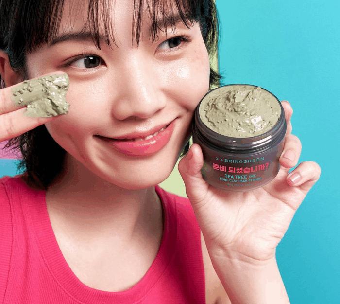 BRING GREEN Tea Tree Cica Pore Clay Pore Pack Strong 100g - Image 3