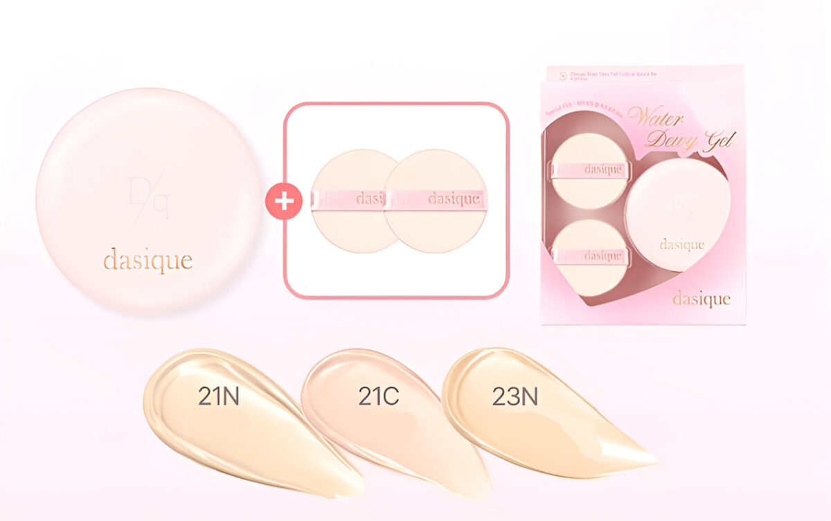 dasique Water Dewy Gel Cushion 15g+2Cushions Included - Image 2