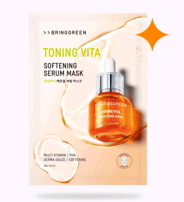26 BRING GREEN Toning Vita Smoothing Serum Mask 30g*5 - Image 1