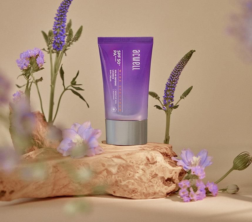 ACWELL Solar Defense Licorice Sun Cream SPF 50+ PA++++ 50ml - EmpressKorea