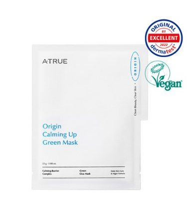 A⦁TRUE Origin Calming Up Green Mask 25g*10pack - EmpressKorea