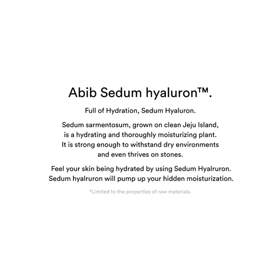 Abib Sedum Hyaluron Sunscreen Protection Tube SPF 50+ PA ++++ 50ml - EmpressKorea