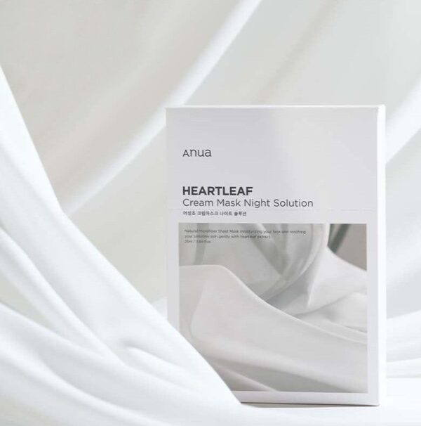 Anua Houttuynia Cordata Cream Sheet Mask Pack Night Solution 25ml*10pack - EmpressKorea