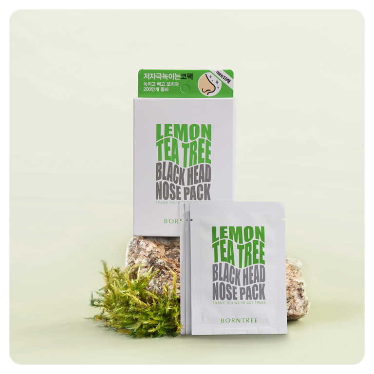 BORNTREE Lemon Tea Tree Blackhead Nose Pack 1 box (10 sheets) - EmpressKorea