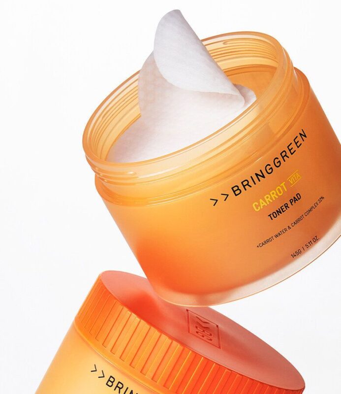 BRING GREEN Carrot Vita Toner Pad 60 sheets 145g - EmpressKorea