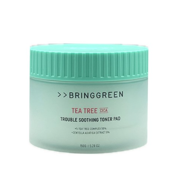 BRING GREEN Tea Tree Cica Trouble Soothing Toner Pads 90sheets 150g - EmpressKorea