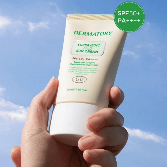 DERMATORY Pro Trouble Super Zinc Mild Sun Cream Set SPF 50+ PA++++ (50ml+31ml) - EmpressKorea