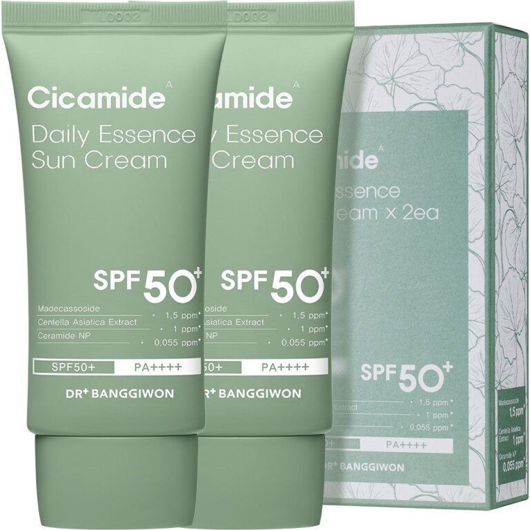 Dr.Banggiwon Cicamide Daily Essence Sun Cream SPF50+ PA++++ 50g X 2 packs - EmpressKorea