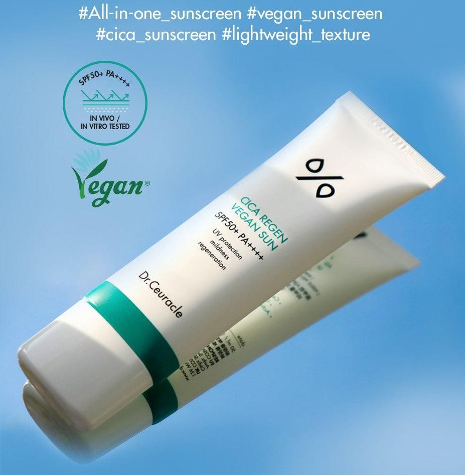 Dr.Ceuracle Cica Regen Vegan Sun SPF 50+ PA++++ 50ml - EmpressKorea