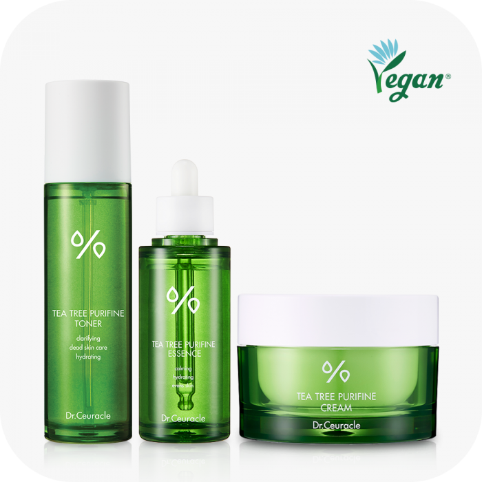 Dr.Ceuracle Tea tree 3 types SET (Toner + Essence + Cream) - EmpressKorea