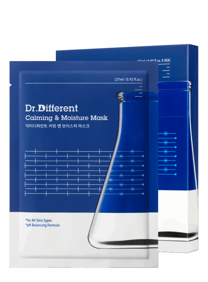 Dr.Different Calming & Moisture Mask 27ml*5pack - EmpressKorea
