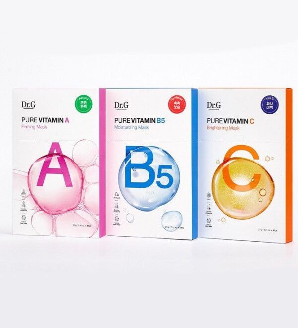 Dr. G Pure Vitamin Mask Set Vitamin A 23g x 4p+Vitamin B5 23g x 4p+Vitamin C 23g x4p - EmpressKorea