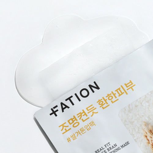 FATION Real Fit Rice Bran Brightening Mask 23ml 5pack - EmpressKorea