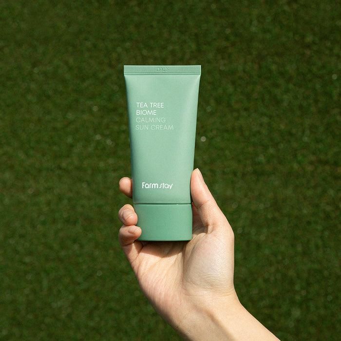 Farmstay Tea Tree Biome Calming Sun Cream 50g - EmpressKorea