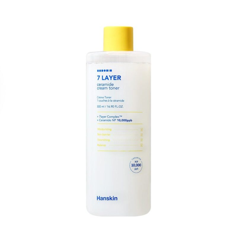 Hanskin Seven Layer Ceramide Cream Toner 500ml - EmpressKorea