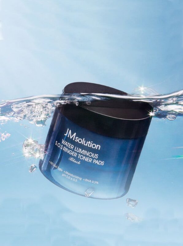 JM Solution Water Luminous S.O.S Ringer Toner Pad Black 70 pads 150ml - EmpressKorea