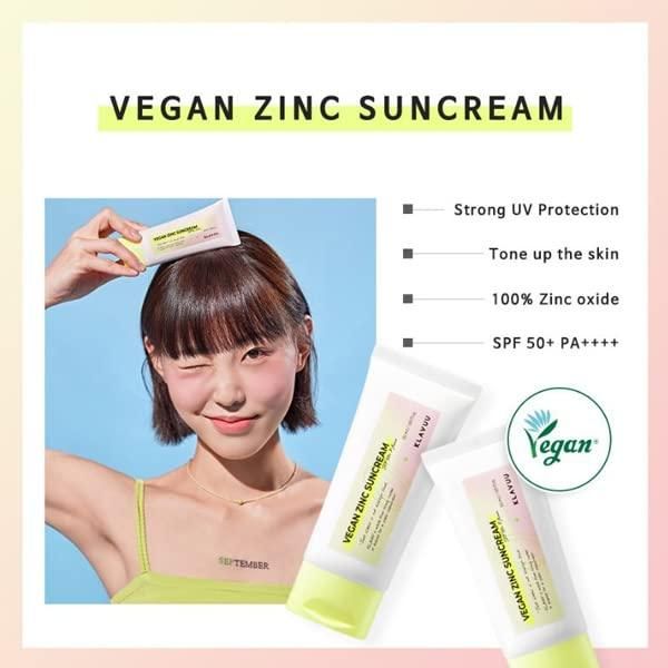 KLAVUU Vegan Zinc Suncream SPF 50+ PA++++ 50ml - EmpressKorea