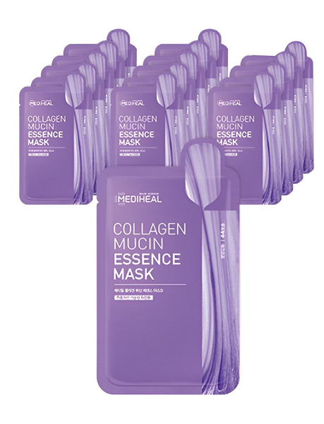 MEDIHEAL Collagen Mucin Essence Mask Pack 20ml*15pack - EmpressKorea