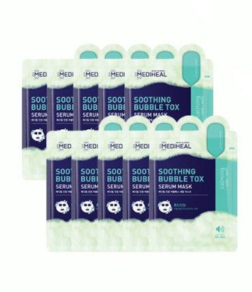 MEDIHEAL Soothing Bubble Tox Serum Mask 10 sheets*18ml - EmpressKorea
