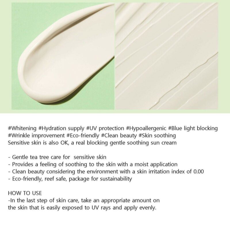 MEDIHEAL TEATREE SOOTHING SUN CREAM 50ML - EmpressKorea