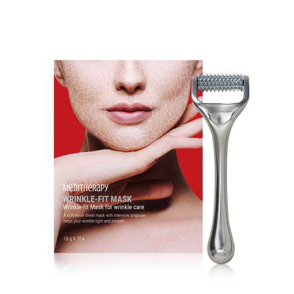 MEDITHERAPY Wrinkle Fit Collagen Mask Needle Roller Set - EmpressKorea
