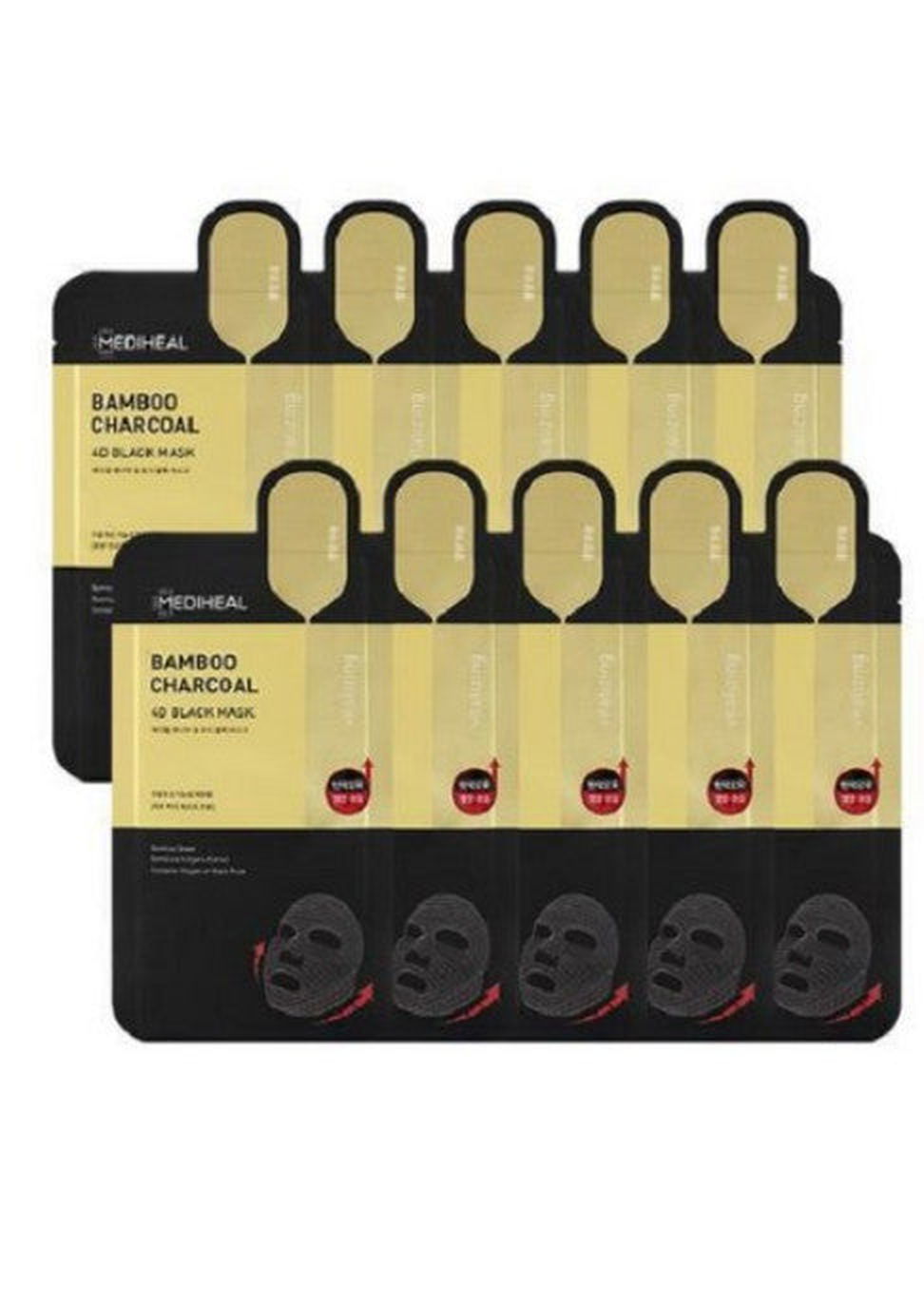 Mediheal Bamboo Charcoal 4D Black Mask 10*25ml - EmpressKorea