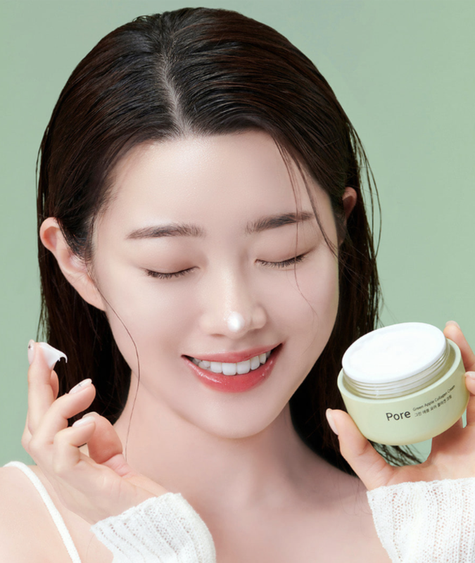 Milk Touch Green Apple Pore Collagen Cream 50ml - EmpressKorea