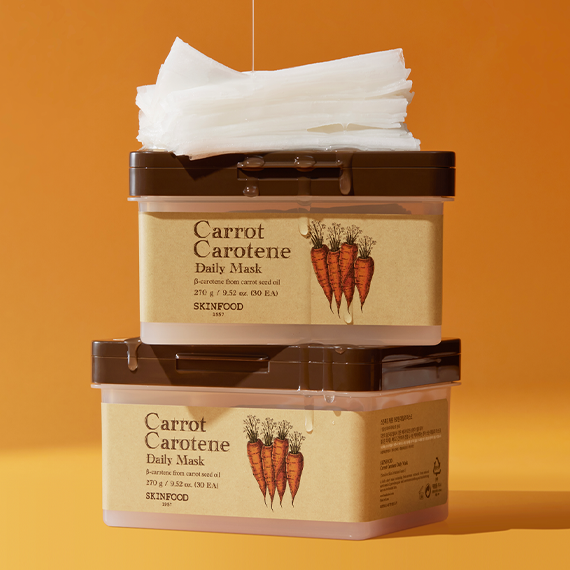 [NEW] SKINFOOD Carrot Carotene Daily Mask Sheet 270g 30pcs - EmpressKorea