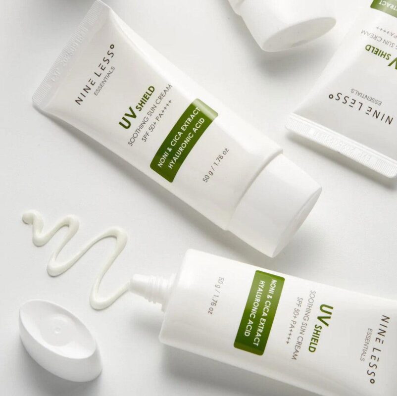 NINE LESS Essentials UV Shield Soothing Sun Cream SPF 50+ PA++++ 50g - EmpressKorea