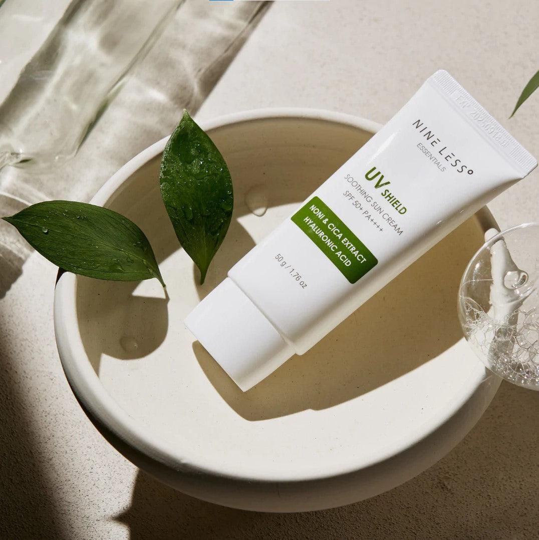 NINE LESS Essentials UV Shield Soothing Sun Cream SPF 50+ PA++++ 50g - EmpressKorea