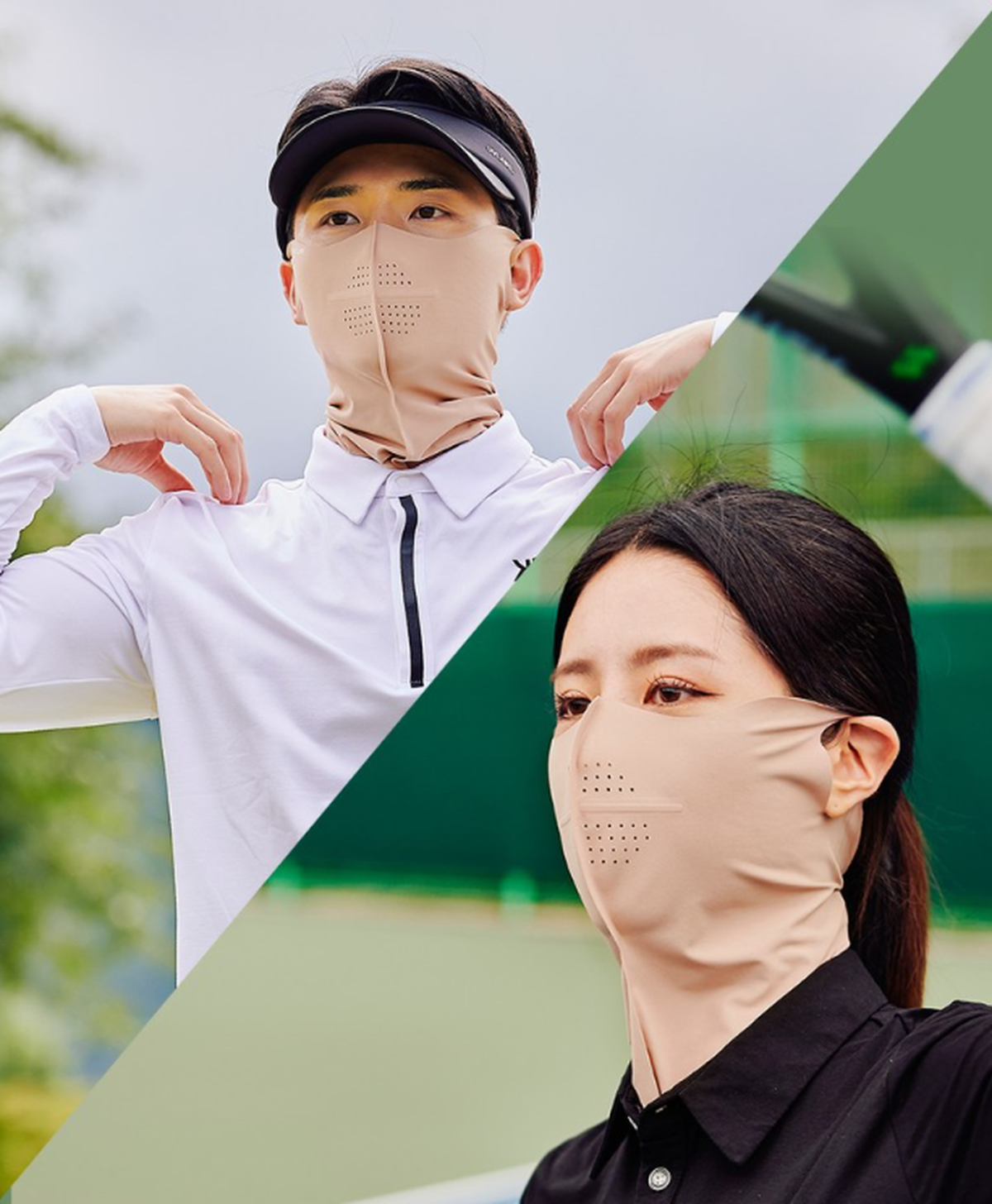 NORMAL LIFE UV Protection Sports Cooling Golf Mask - EmpressKorea