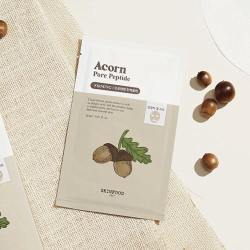 SKINFOOD Acorn Pore Peptide Mask Sheet 24ml*10pcs - EmpressKorea