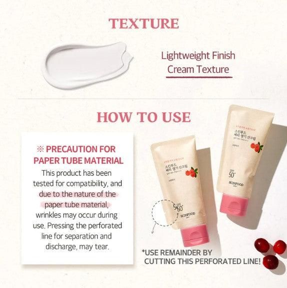 SKINFOOD Berry Glowing Sun Cream SPF 50+ PA++++ 50ml - EmpressKorea