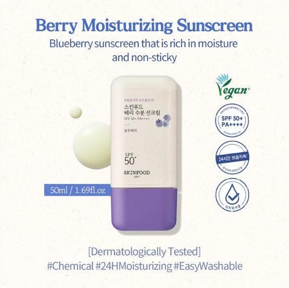 SKINFOOD Berry Moisturizing Sun Cream SPF 50+ PA++++ 50ml - EmpressKorea