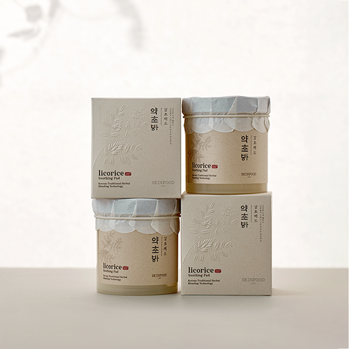 SKINFOOD Licorice Soothing Pad 250g 60pcs - EmpressKorea