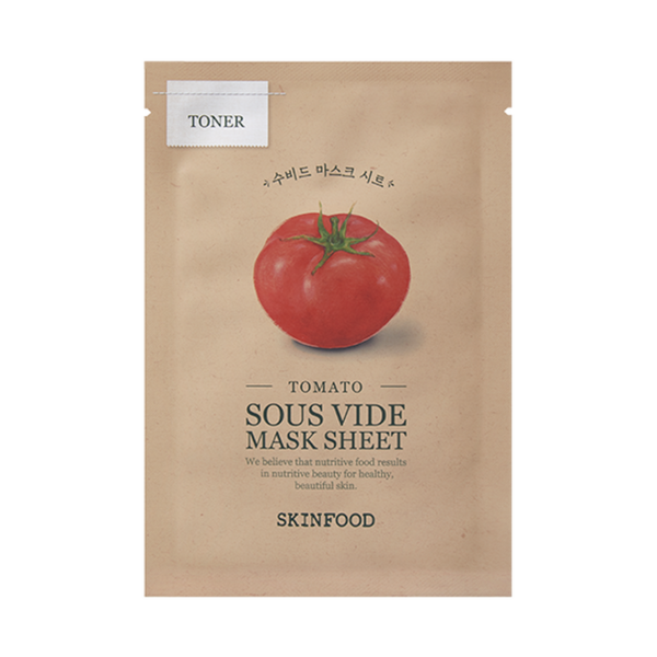 SKINFOOD Sous Vide Mask Sheet Tomato [Brightening] 18g*10pcs - EmpressKorea