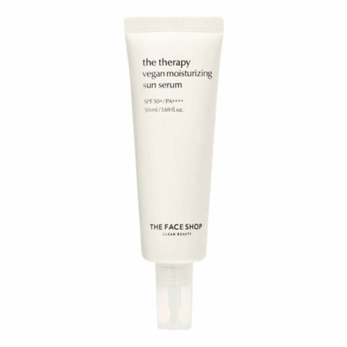 THE FACE SHOP The Therapy Vegan Moisturizing Sun Serum SPF 50+ PA++++ 50ml - EmpressKorea