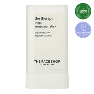 THE FACE SHOP The Therapy Vegan Sunscreen Stick SPF 50+ PA++++ 18g - EmpressKorea