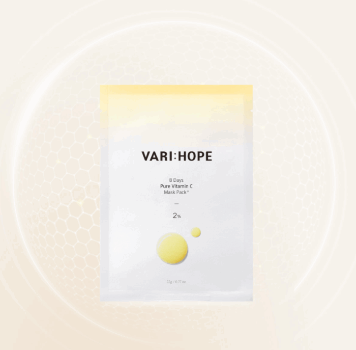 VARI:HOPE 8 Days Pure Vitamin C Mask Pack+ 22g*5packs - EmpressKorea