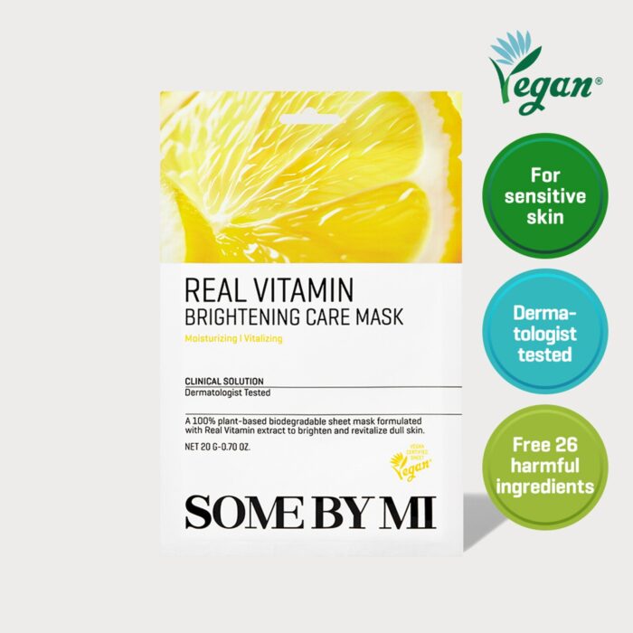 SOME BY MI Real Vitamin Brightening Care Mask Sheet 20g*10pcs - Image 1