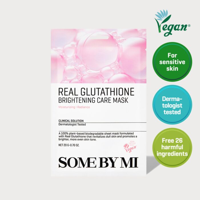 SOME BY MI Real Glutathione Brightening Care Mask Sheet 20g*10pcs - Image 4