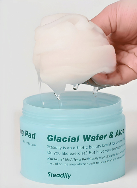 MUMCHIT Steadley Glacier Water Aloe Heat Pore Pads 80 sheets 160g