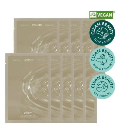 efilow Hydrating Teaism Sheet Mask Pack 10pack*24ml - EmpressKorea