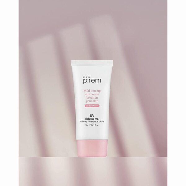 make p:rem UV Defense Me. Calming Tone Up Sun Cream SPF 50+ PA++++ 50ml - EmpressKorea