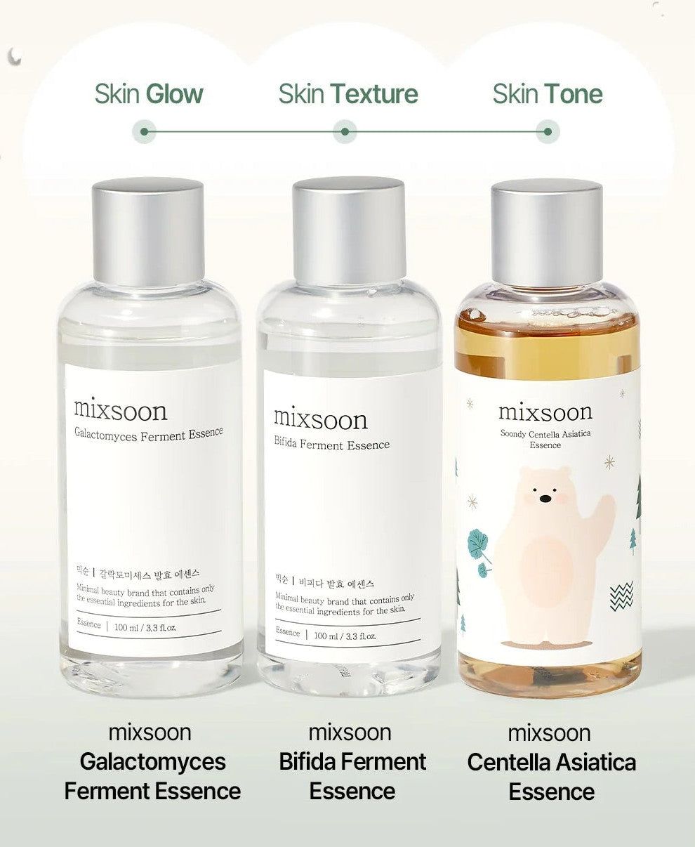 mixsoon Essence Layering Set No.1 (Galactomyces + Bifida + Centella asiatica) - EmpressKorea