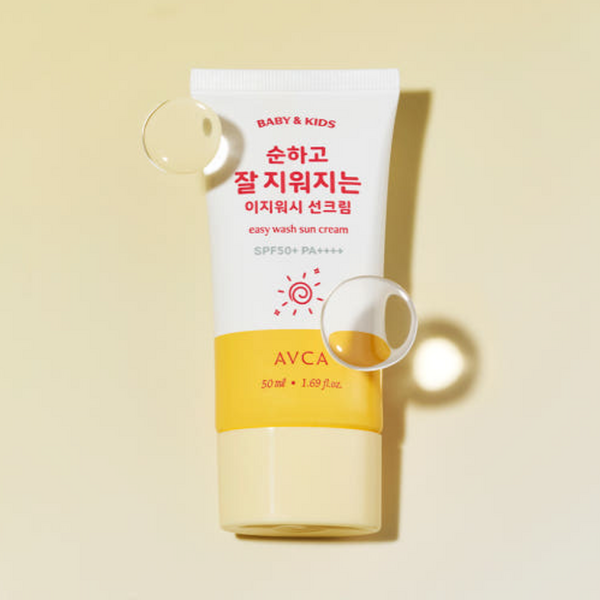 AVCA Baby Kids Easy Wash Sun Cream SPF50+ PA++++ 50ml - Baby & Kids Skincare Products - SKU: empress-json-avca-baby-kids-5-12b565fc