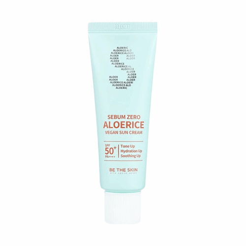 BE THE SKIN Sebum Zero Aloerice Vegan Sun Cream SPF 50+ PA++++ 50ml