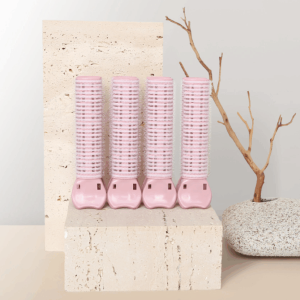 GLOSS&GLOW Root Volume Up Hair Roll Clip 4P Light Pink