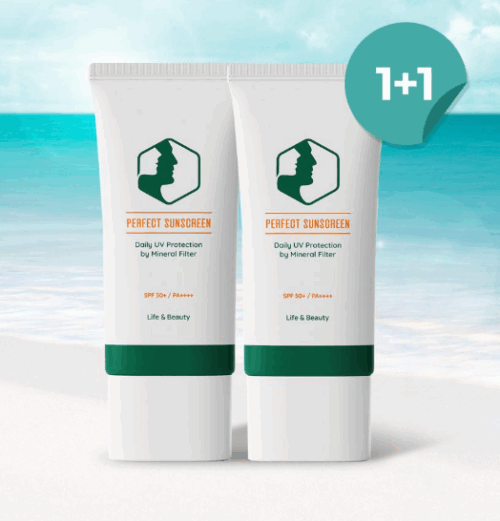 MANZRALA Perfect Sunscreen Daily UV Protection Mineral Filter SPF+PA++++ 50ml+50ml